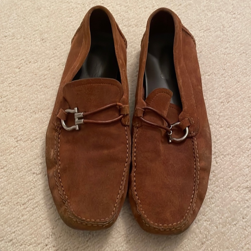 Men’s suede driving loafers Salvatore Ferragamo size 13EE
